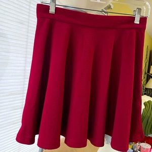 Shein Red textured miniskirt with band waist